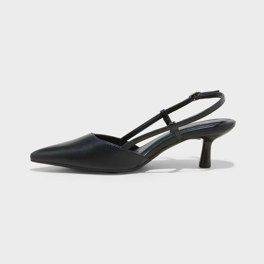 Women’s Annette Slingback Heels - A New Day Black 7.5 - Picture 5 of 12